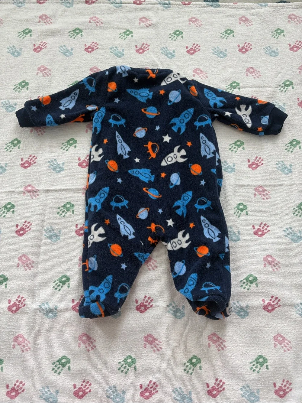 5for25  | Koala Kids Navy Space Fleece Footie Pajamas